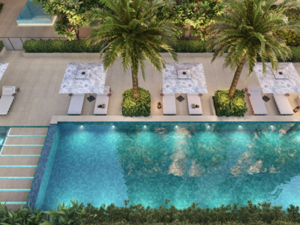 Piscina externa do Aura Pacaembu by Cyrela