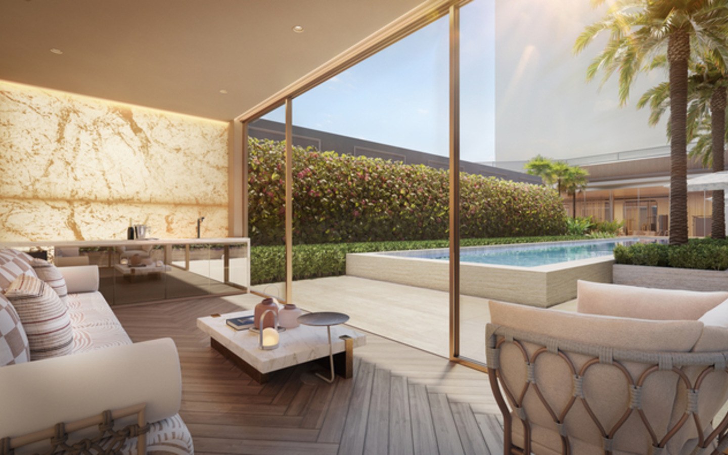 Aura Pacaembu by Cyrela – Atendimento Especializado (11) 4237-8776 Área interna da Private Pool House do Aura Pacaembu by Cyrela