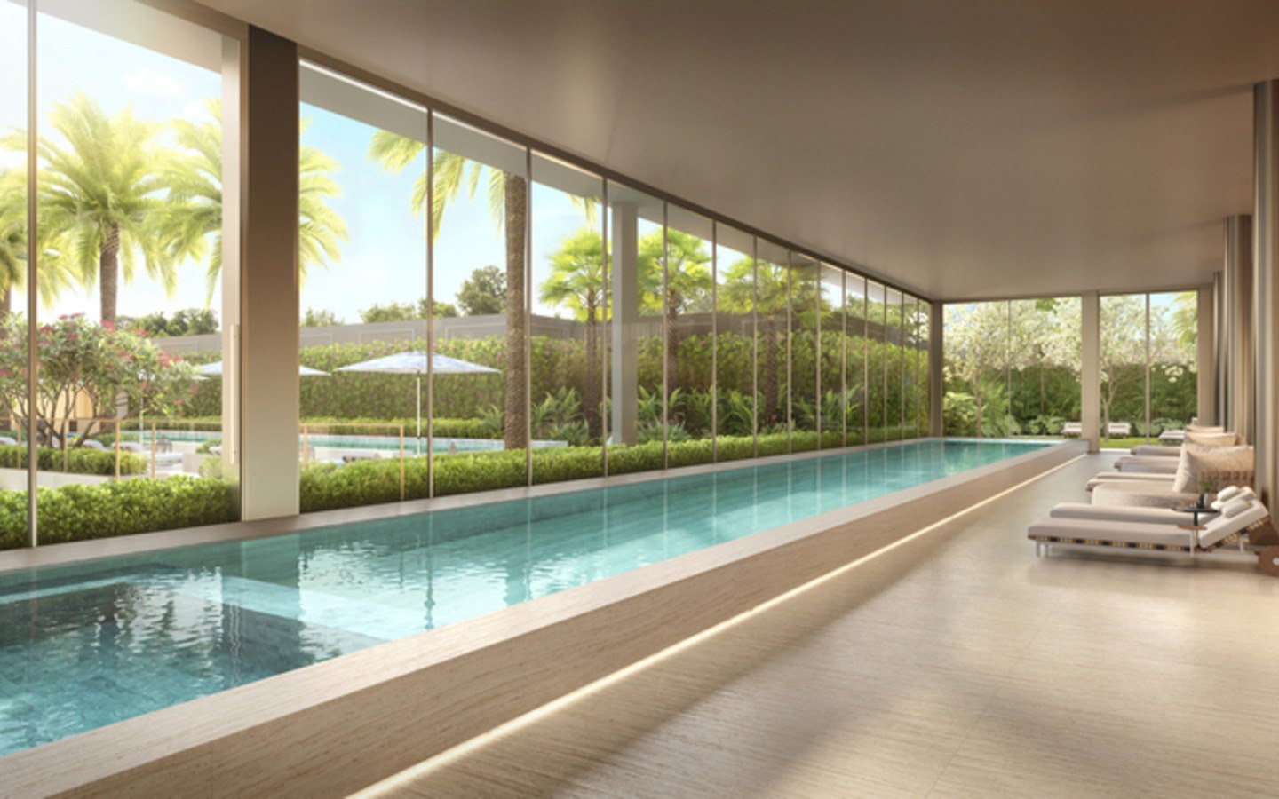Aura Pacaembu by Cyrela – Atendimento Especializado (11) 4237-8776 Primeira perspectiva da piscina coberta do Aura Pacaembu by Cyrela
