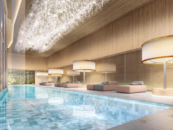 Cyrela Moema By Yoo – piscina coberta – perspectiva ilustrada, segundo ângulo