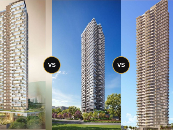 Torres do Florà Alphaville, Vista Alphagran e Signature Alphaville em comparação
