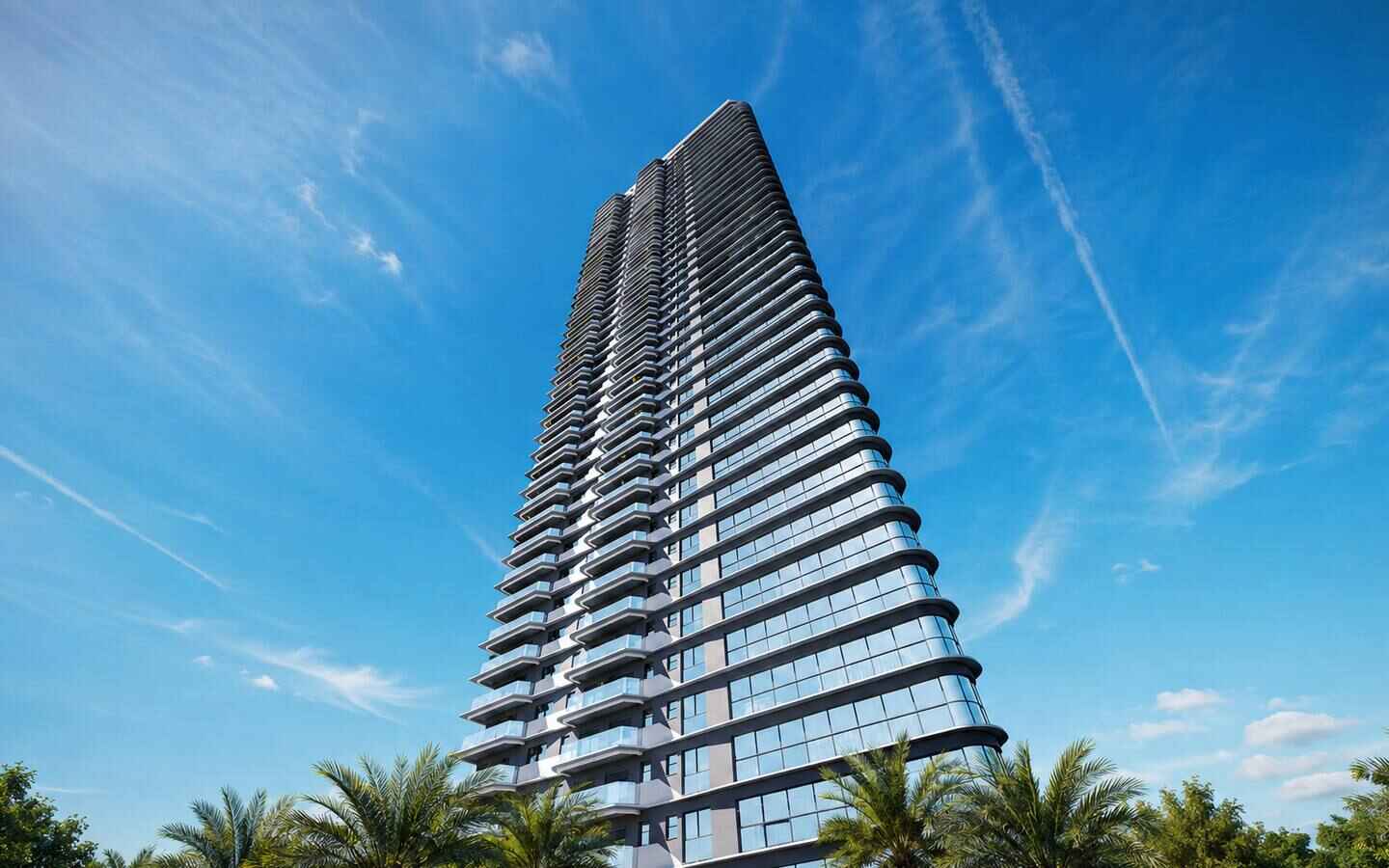 Torre Signature Alphaville em perspectiva ampla, sem faixas ou cortes