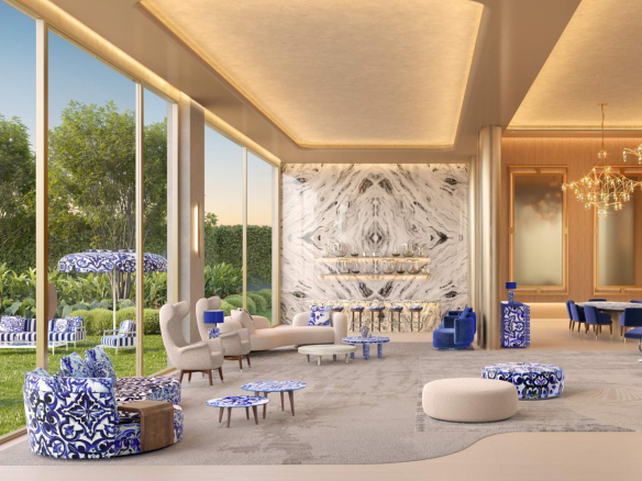 Perspectiva oficial do Blue Party Room do CAPRI