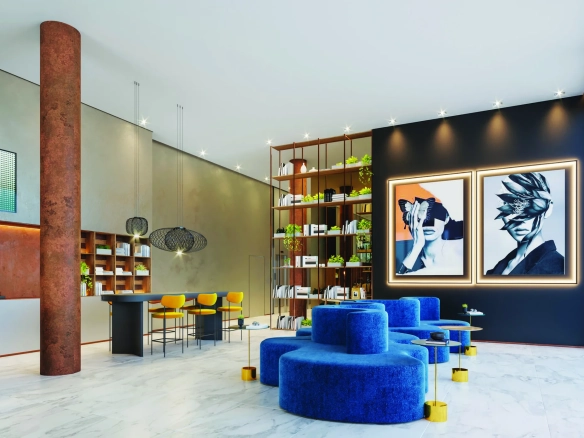 Perspectiva oficial do coworking do Cyrela For You Moema