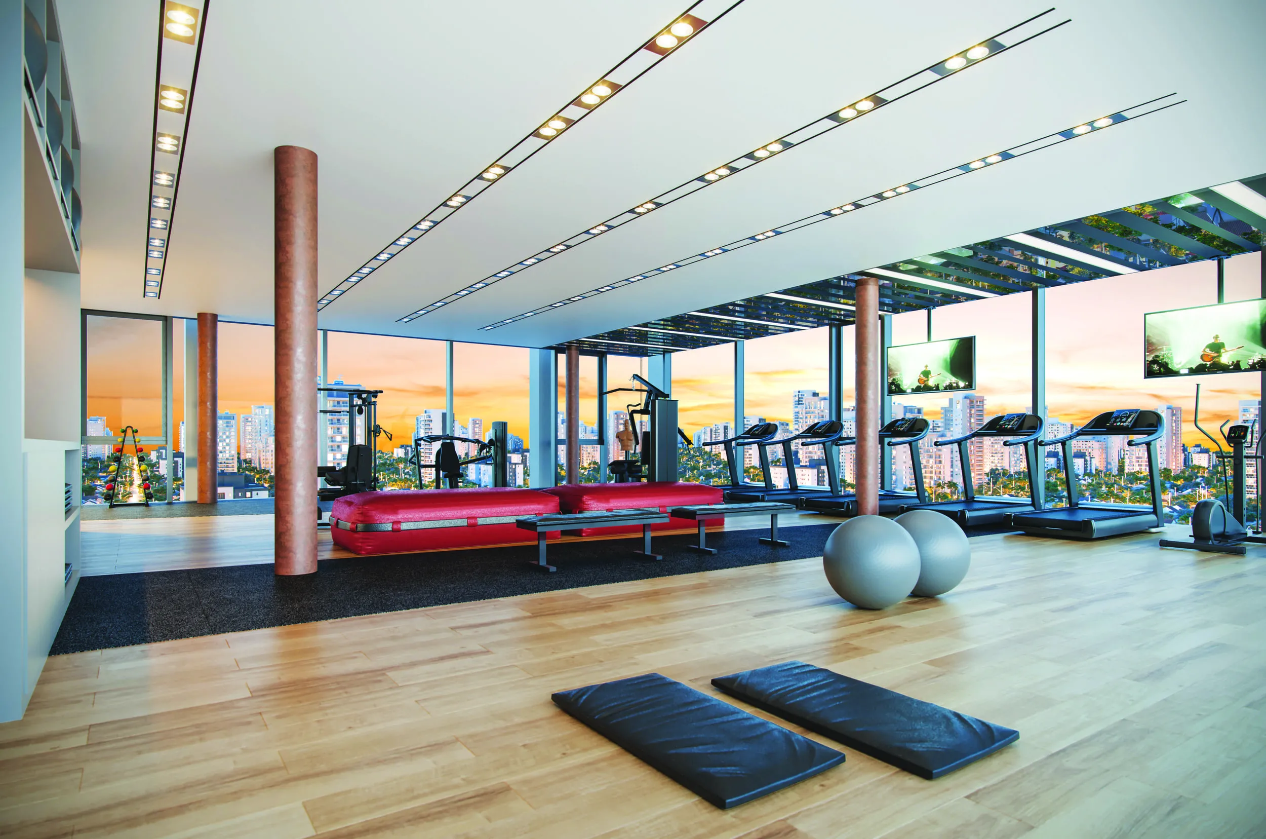 Perspectiva oficial do fitness do Cyrela For You Moema