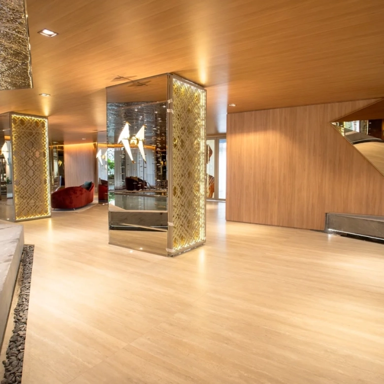 Foto real do lobby do Cyrela Moema by YOO