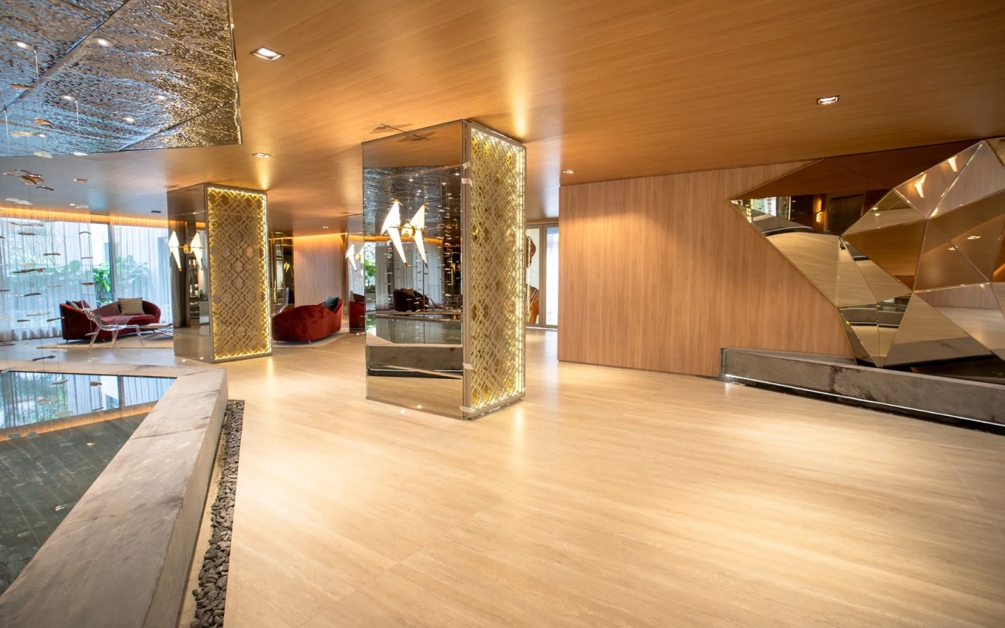Foto real do lobby do Cyrela Moema by YOO