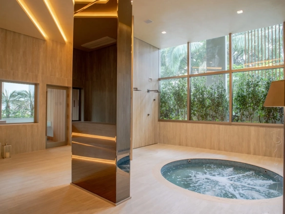 Foto real da sauna e spa do Cyrela Moema by YOO