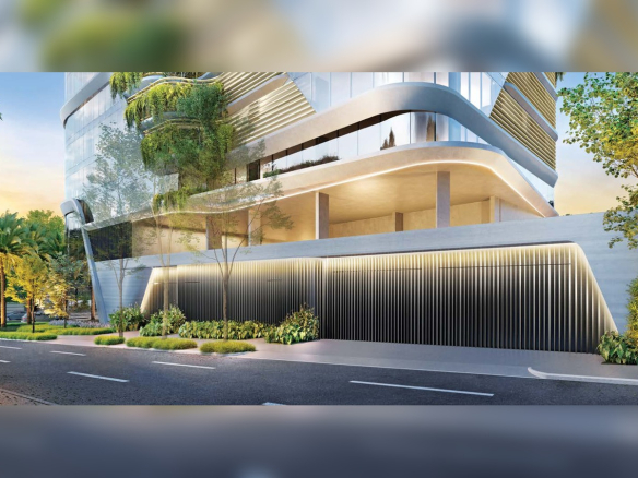 Perspectiva da entrada do Epic Jardim Europa Design by Pininfarina
