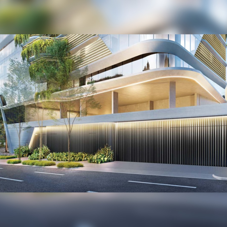 Perspectiva da entrada do Epic Jardim Europa Design by Pininfarina