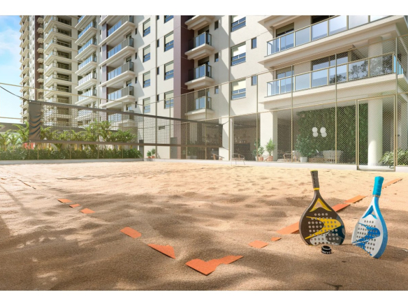 Quadra de beach tennis do Eternity Residence