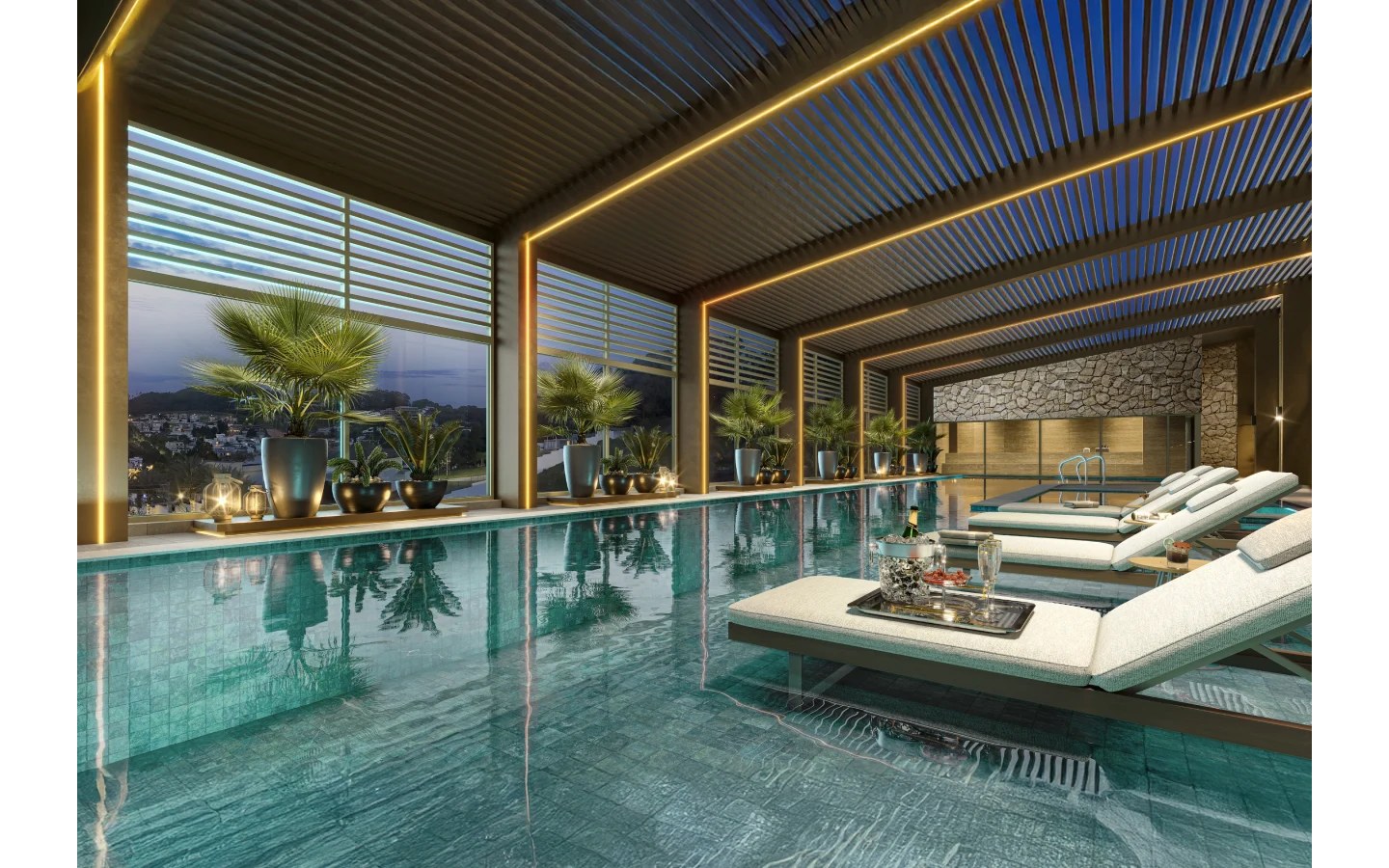 Piscina coberta do Eternity Residence