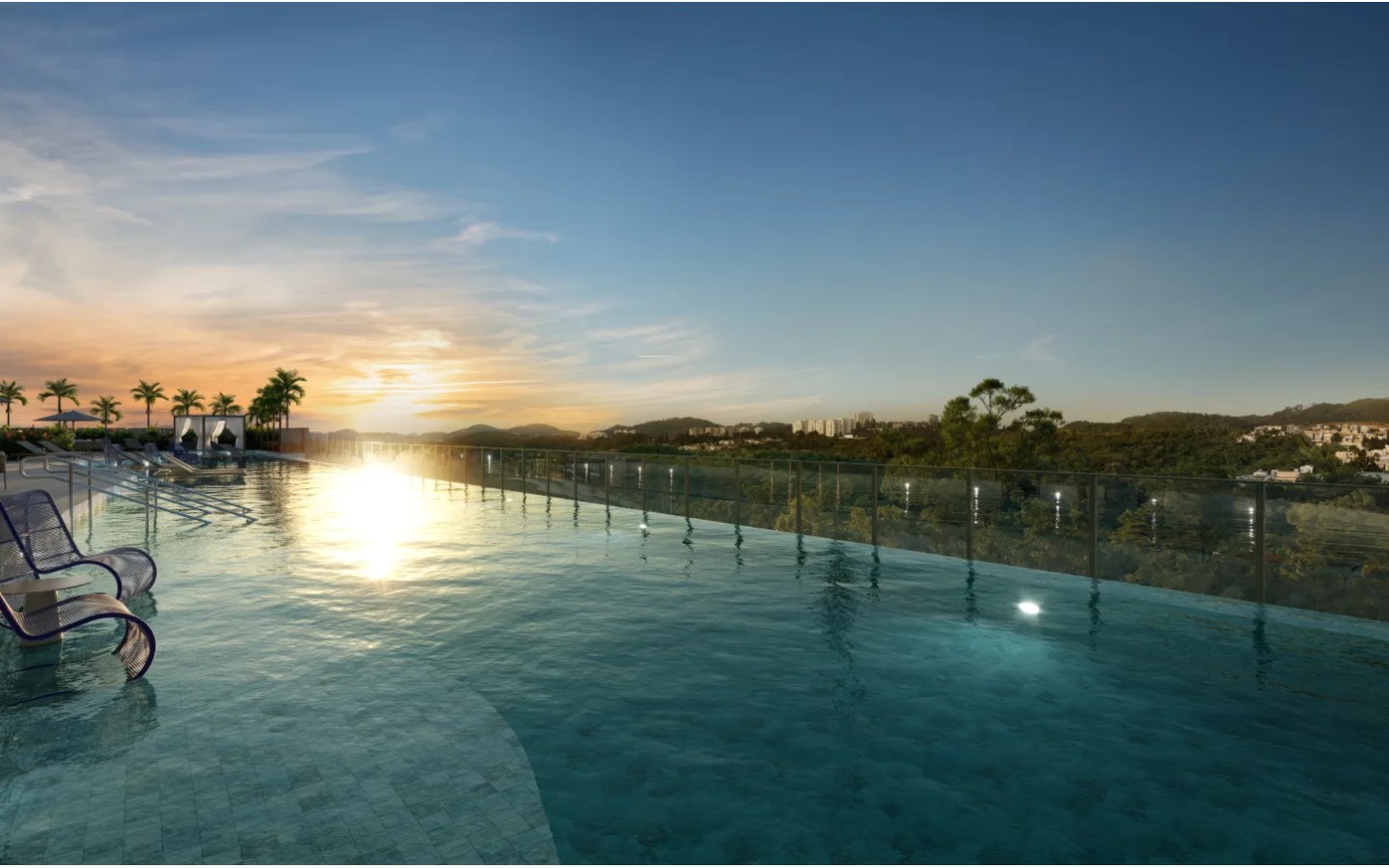 Piscina externa do Eternity Residence