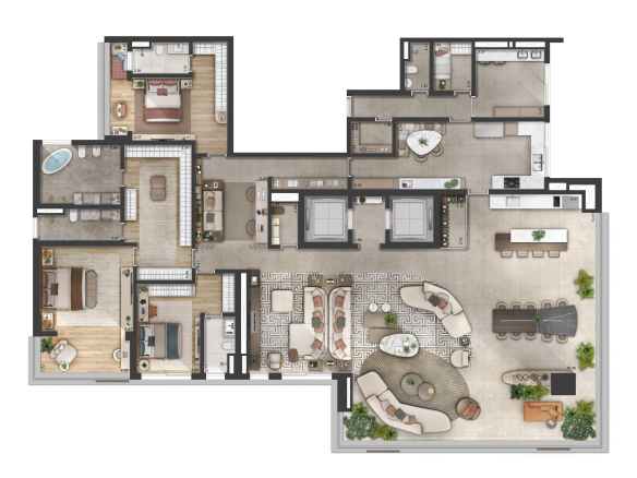 Florà Alphaville — planta decorado 420 m²