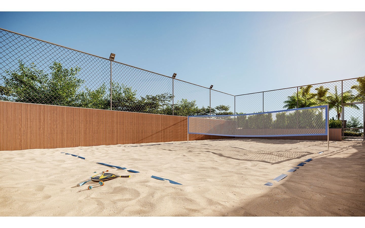 Quadra de beach tennis do Infinity Alphaville