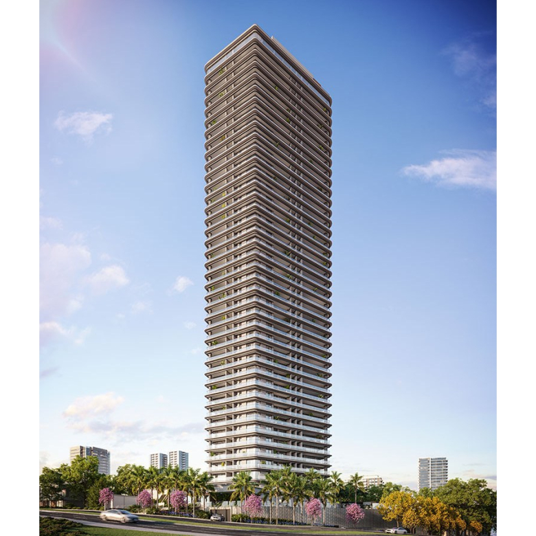 Perspectiva externa da torre do Infinity Alphaville