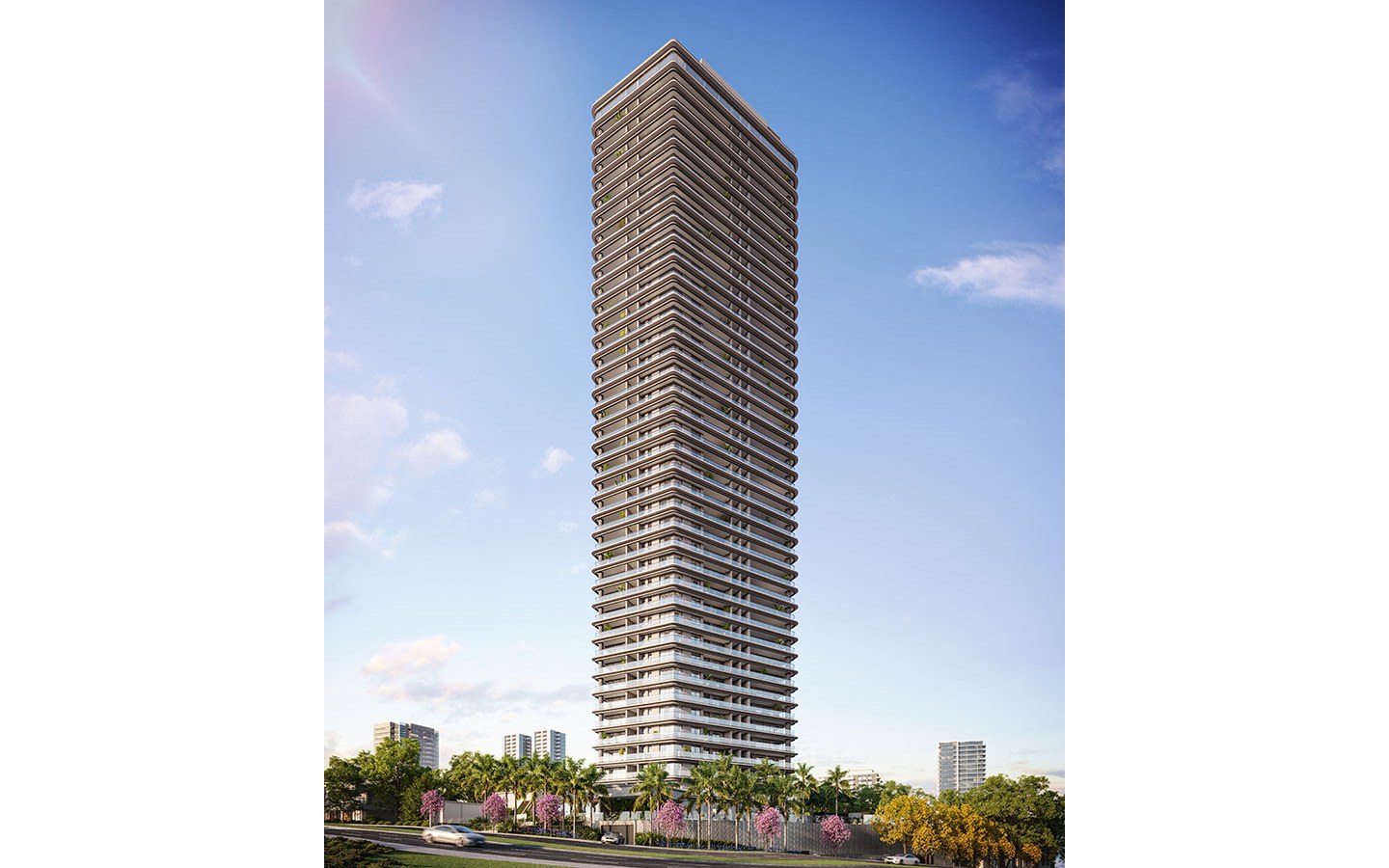 Perspectiva externa da torre do Infinity Alphaville