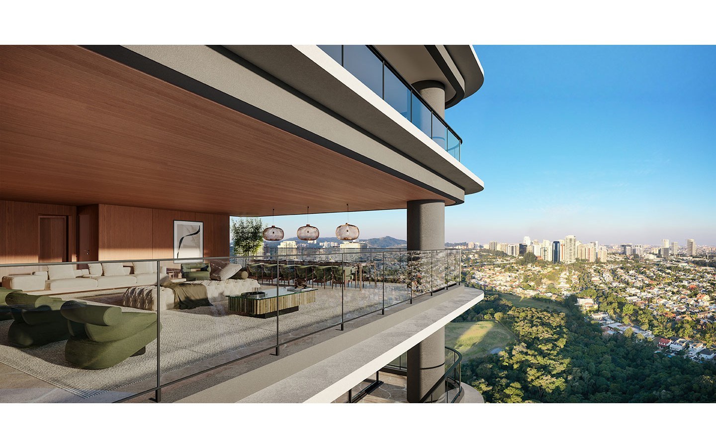 Varanda com vista no Infinity Alphaville