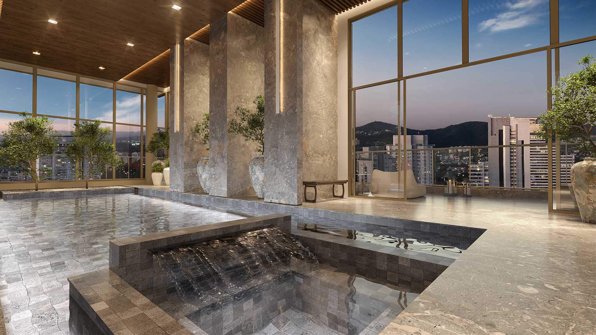 Piscina coberta do KA'A Home Boutique em Alphaville