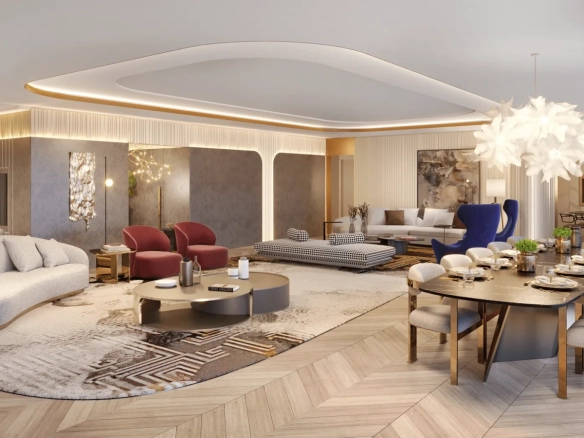 Perspectiva oficial do living do apartamento de 254 m² do LIS Moema | Île Saint-Louis