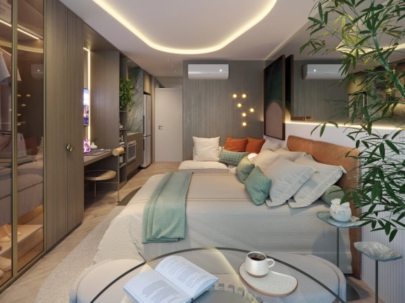 Living do studio decorado do Madart