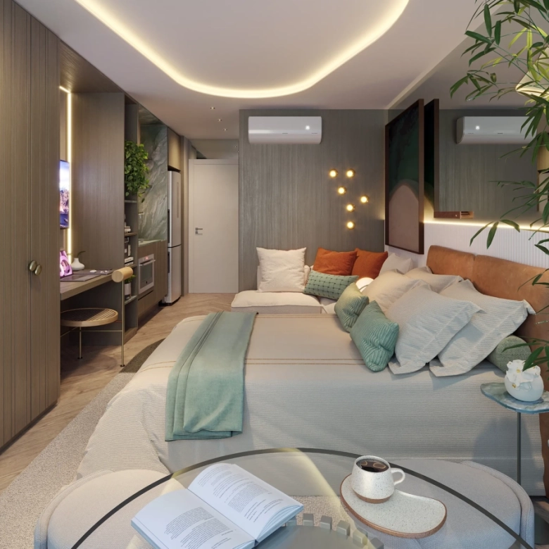 Living do studio decorado do Madart