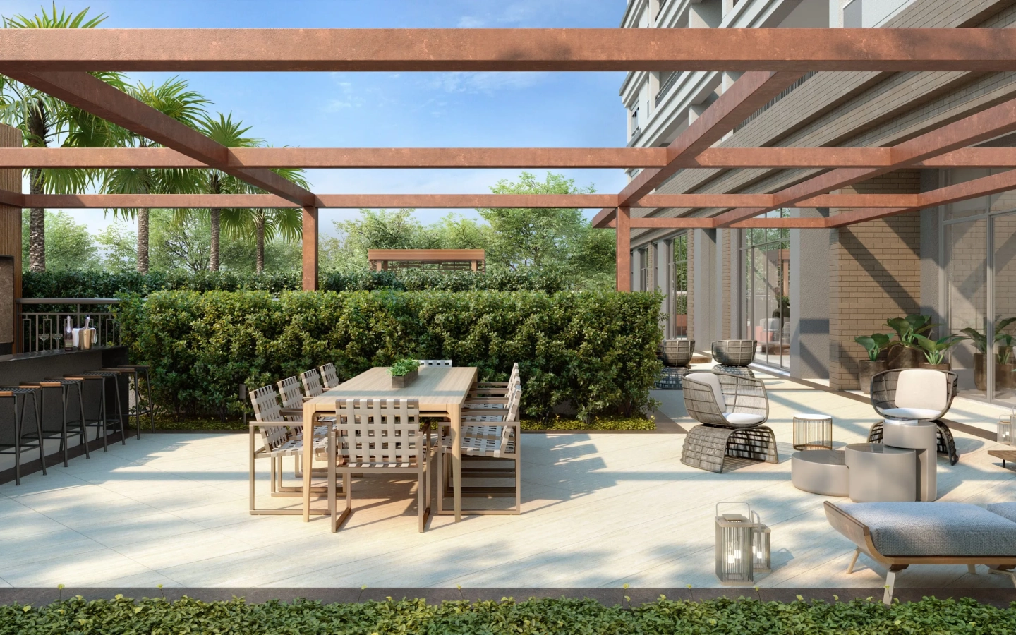 Moema by Cyrela – Churrasqueira 1440×900 Perspectiva oficial da churrasqueira do Moema by Cyrela