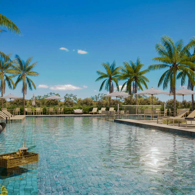 Piscina e torres do NID Alphaville