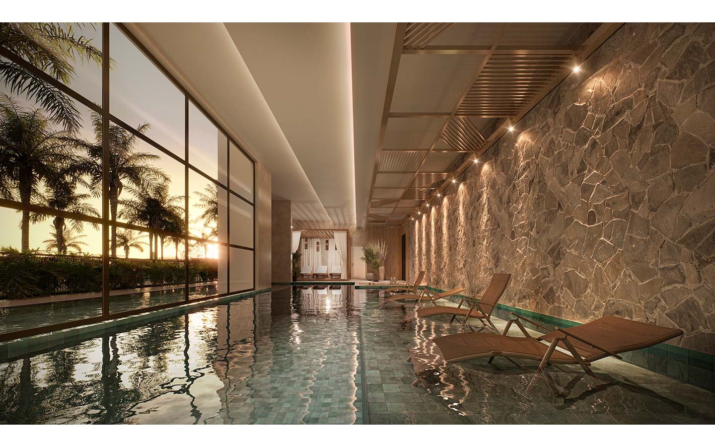 Oásis Home Resort em Alphaville — piscina coberta