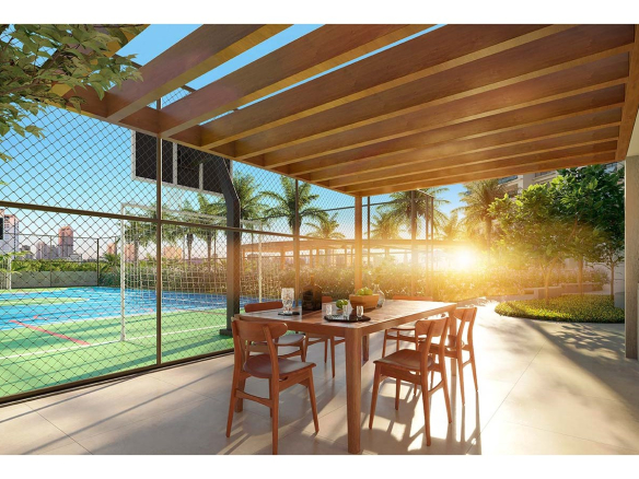 Oásis Home Resort em Alphaville — espaço gourmet com piscina privativa