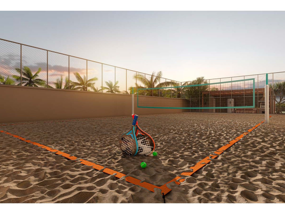 Oásis Home Resort em Alphaville — quadra de beach tennis