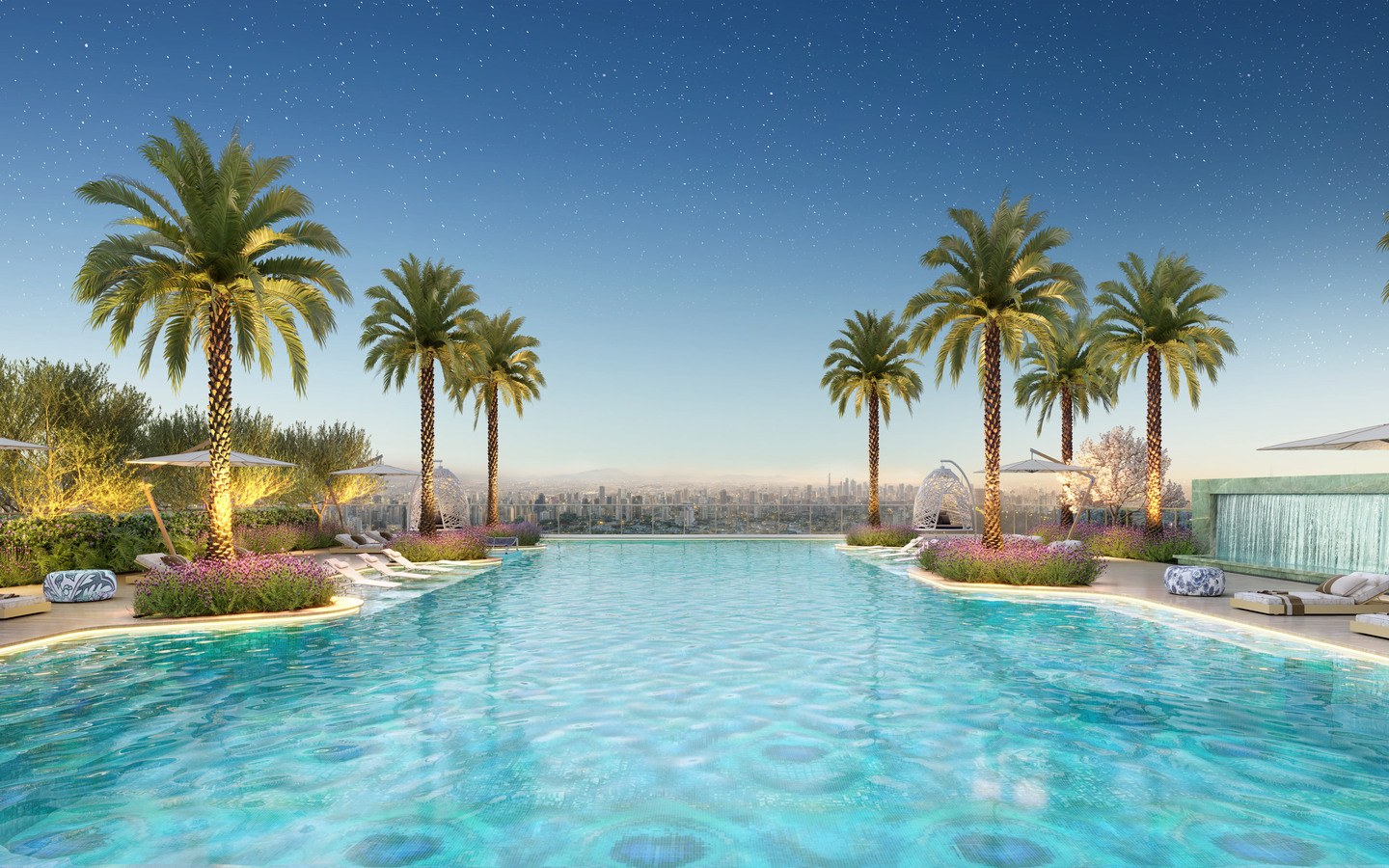 On The Sky Bela Cintra The Residences – Atendimento Especializado (11) 4237-8776 Piscina descoberta do On The Sky Bela Cintra The Residences