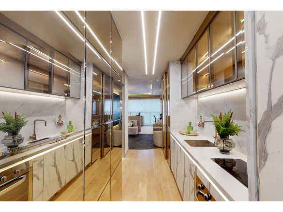 Cozinha do decorado de 36 m² do On The Sky Cyrela by YOO