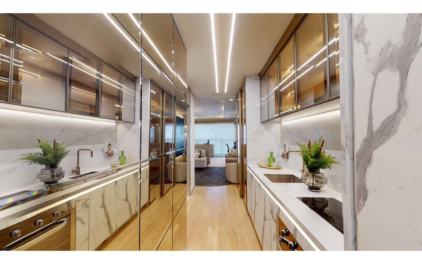 Cozinha do decorado de 36 m² do On The Sky Cyrela by YOO