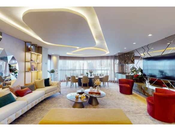 Living do decorado de 161 m² do On The Sky Cyrela by YOO