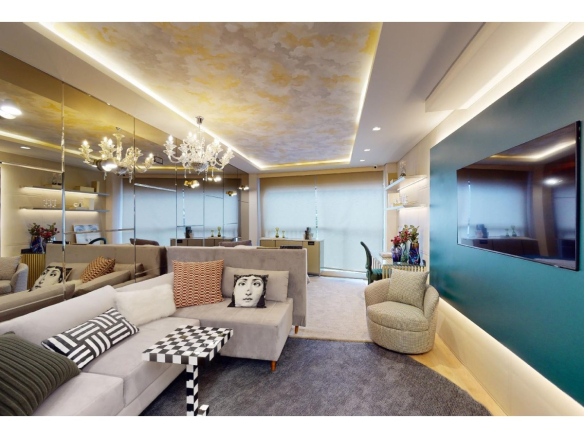 Living do decorado de 36 m² do On The Sky Cyrela by YOO