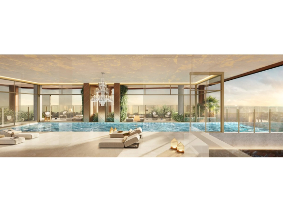 Piscina coberta do On The Sky Cyrela by YOO