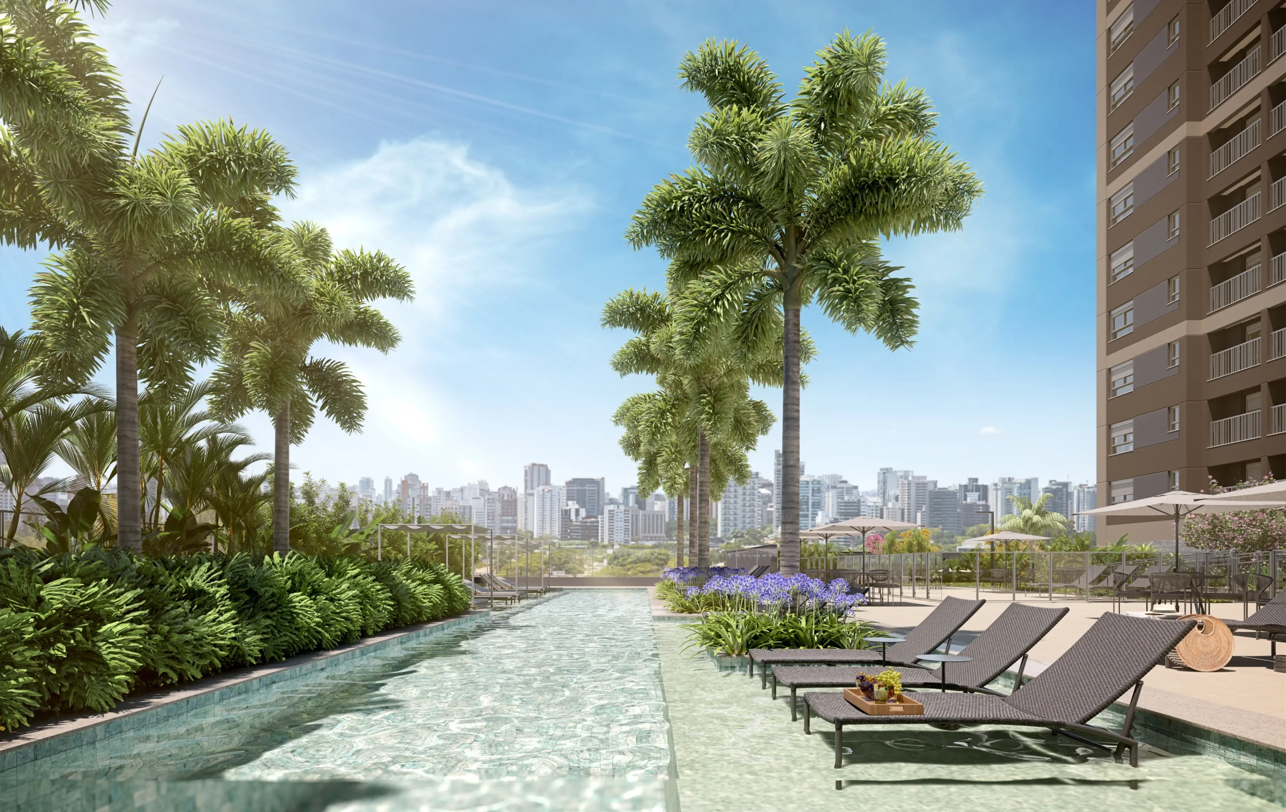 Andrômeda by MPD 123 m2 — piscina descoberta do condomínio