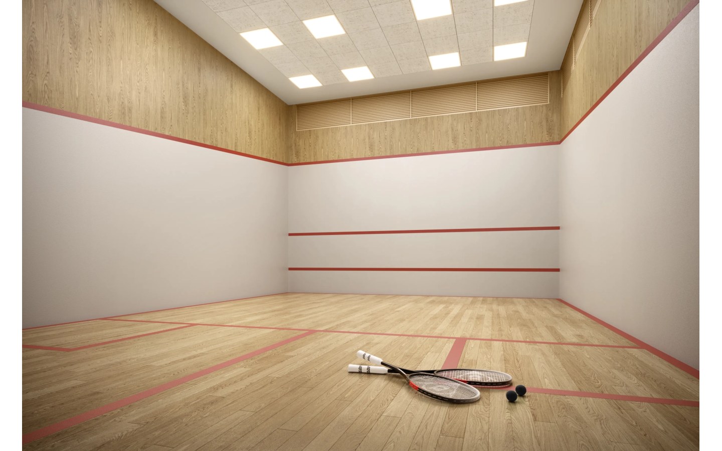 Quadra de squash do Florà Alphaville