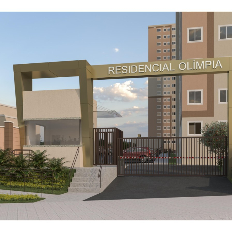 Entrada e portaria do Residencial Olímpia