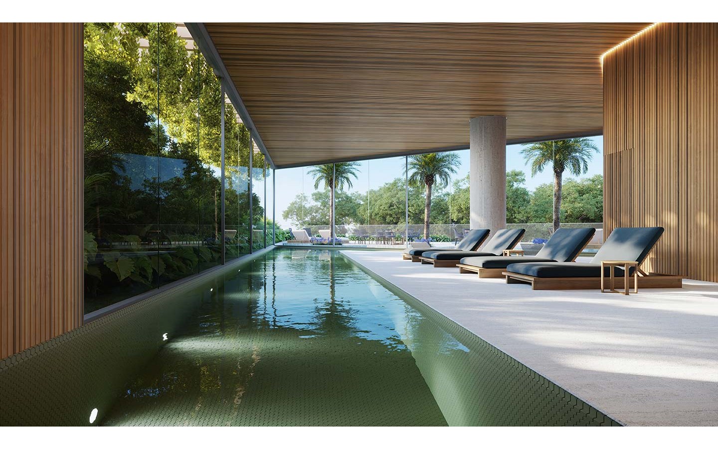 Piscina coberta do Signature Alphaville