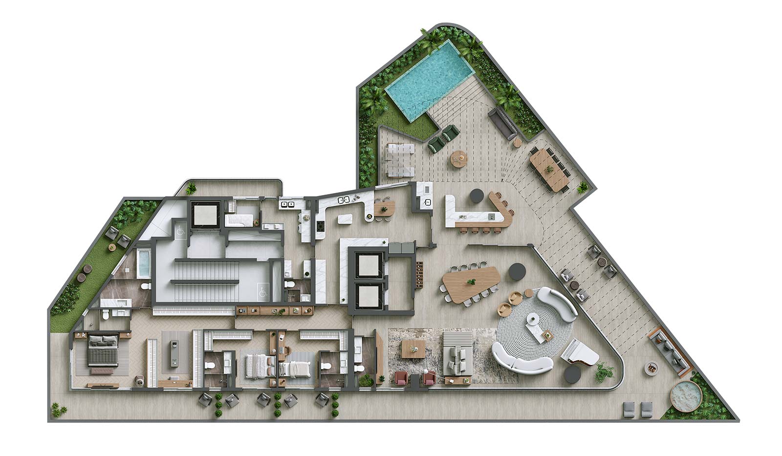 Planta oficial completa do garden do Signature Alphaville