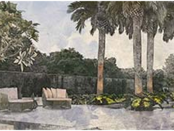 Praça com espelho d’água do Signature Alphaville