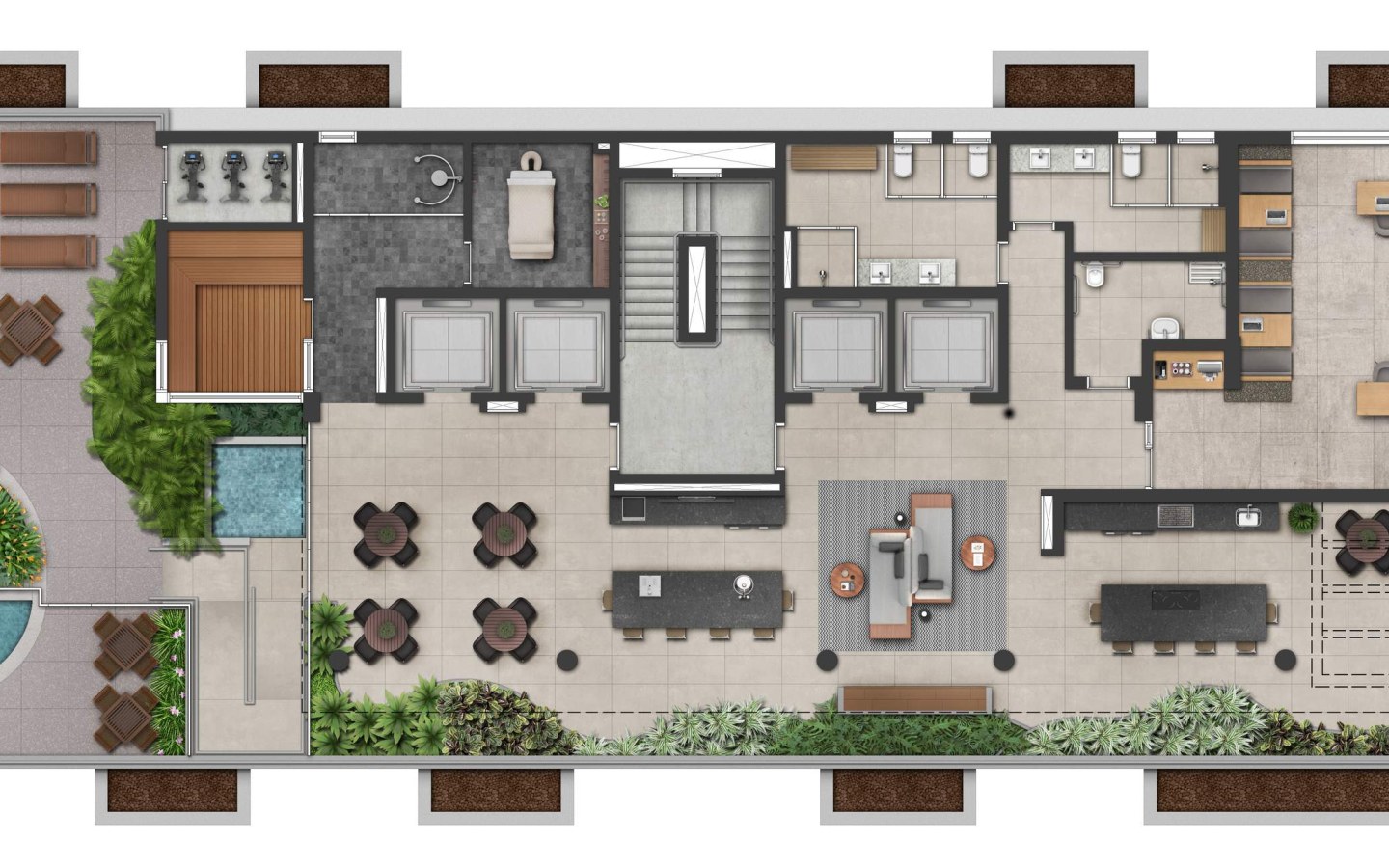 Soul Itapecuru – Atendimento Especializado (11) 4237-8776 Planta do lazer rooftop do Soul Itapecuru em Alphaville