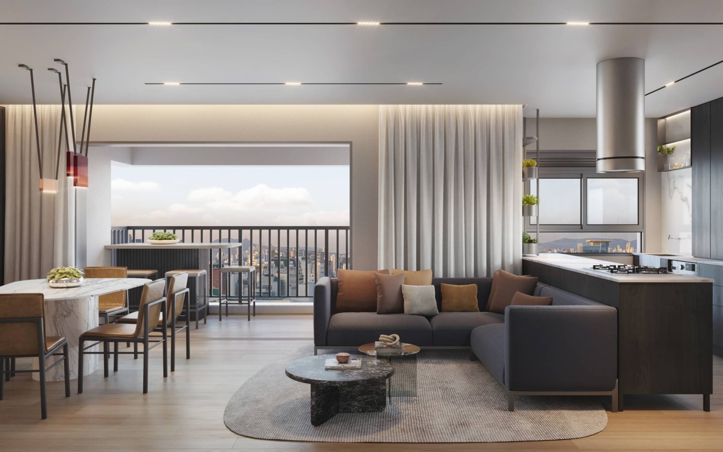 Soul Itapecuru – Atendimento Especializado (11) 4237-8776 Living do apartamento de 83 m² do Soul Itapecuru em Alphaville