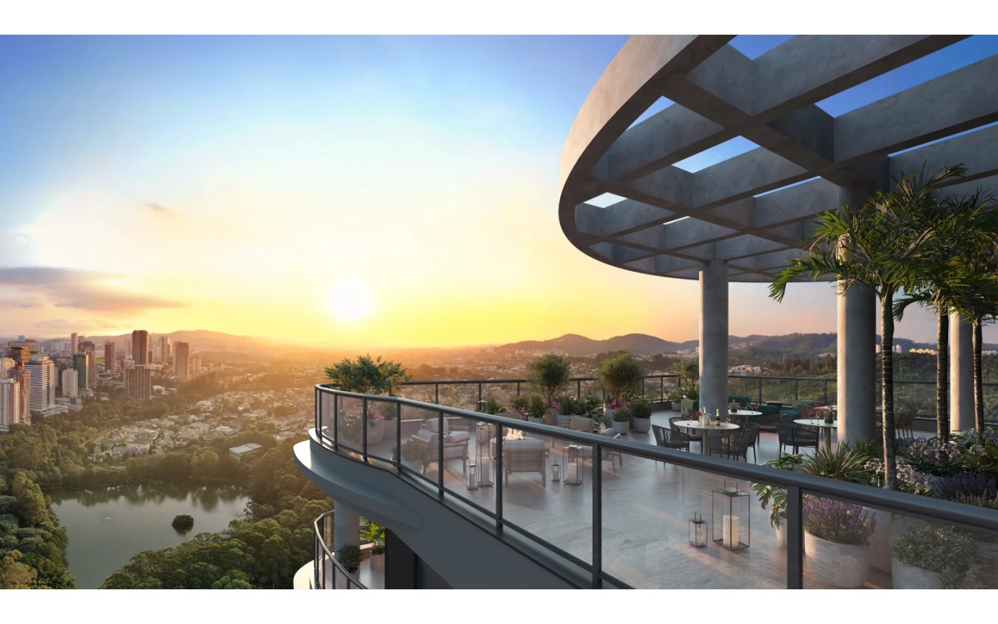 Square Design Residence em Alphaville — rooftop com vista para Alphaville