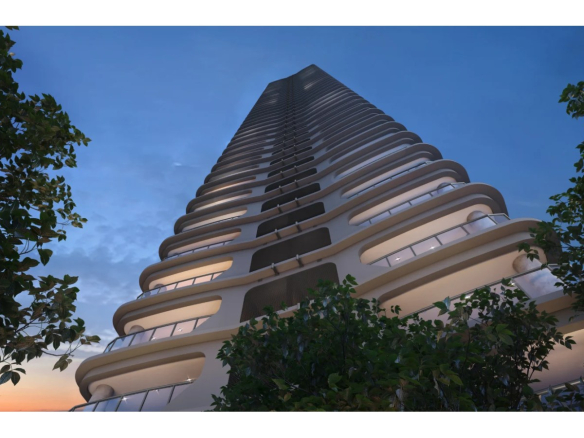 Square Design Residence em Alphaville — perspectiva da torre vista de baixo