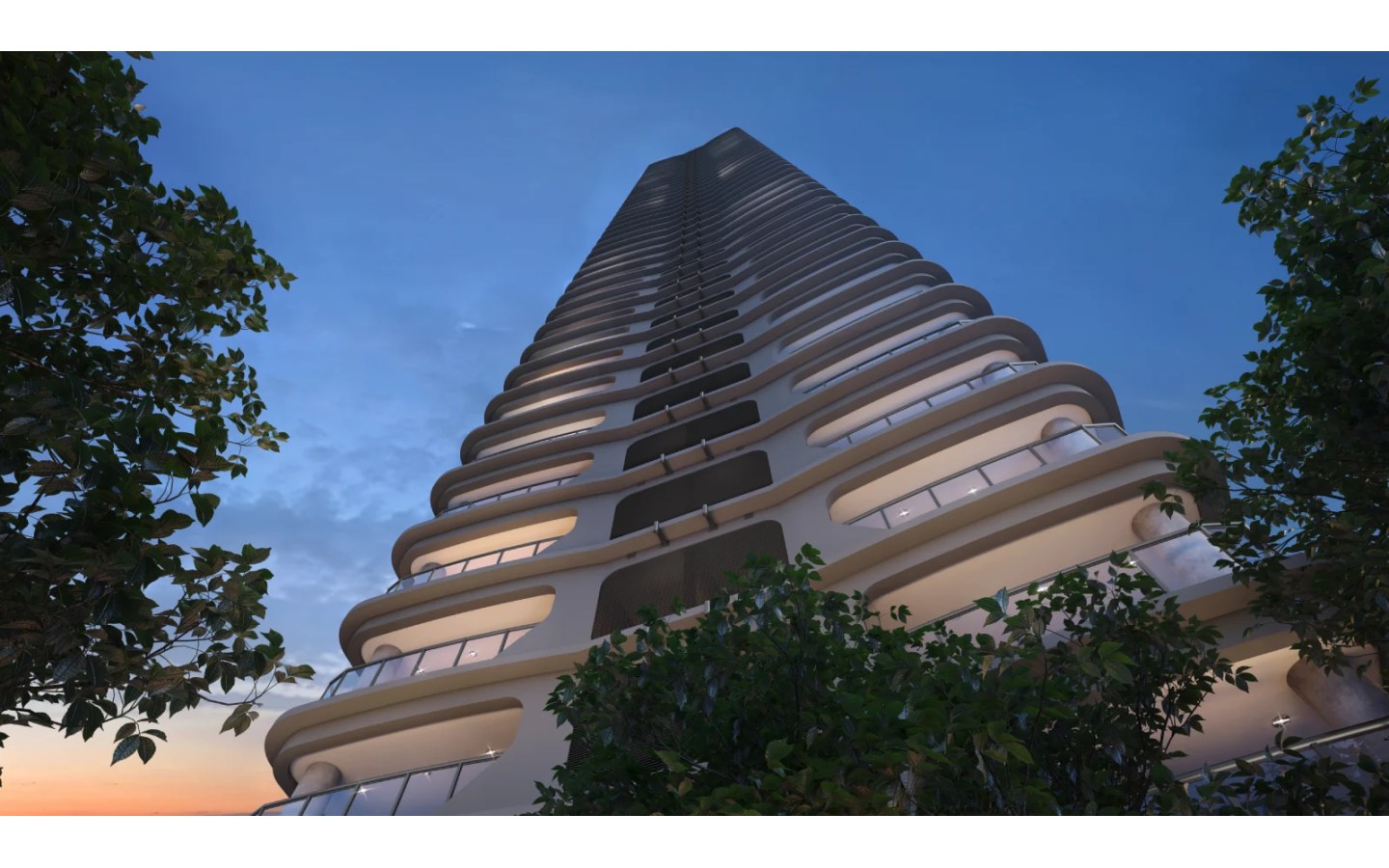 Square Design Residence em Alphaville — perspectiva da torre vista de baixo