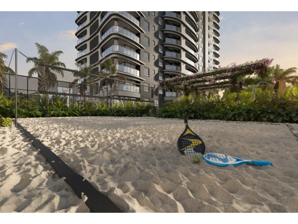 Square Design Residence em Alphaville — quadra de beach tennis