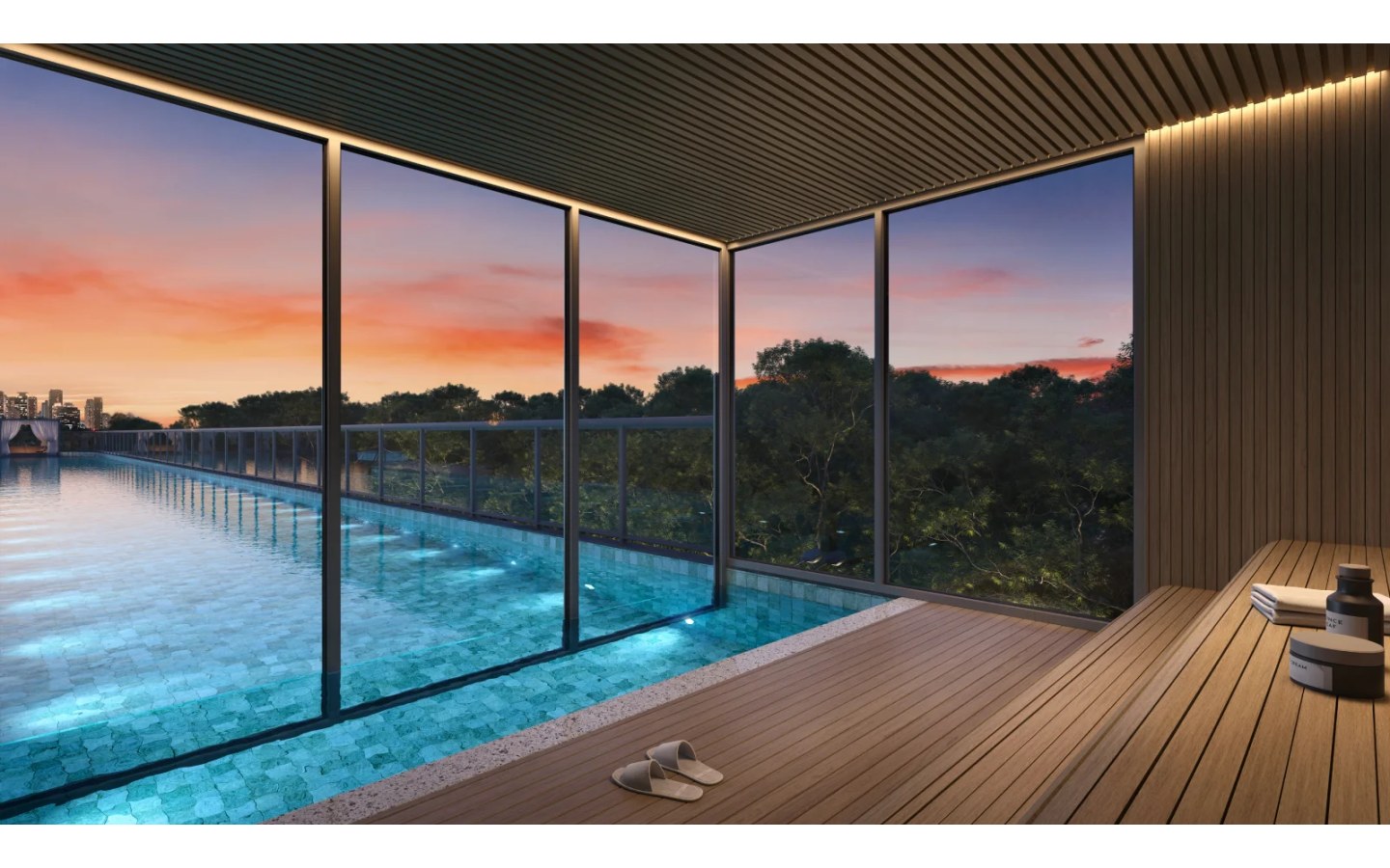 Square Design Residence em Alphaville — piscina coberta com vista panorâmica